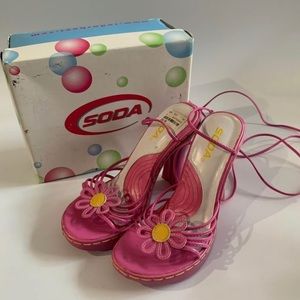 RARE SODA lace up heels